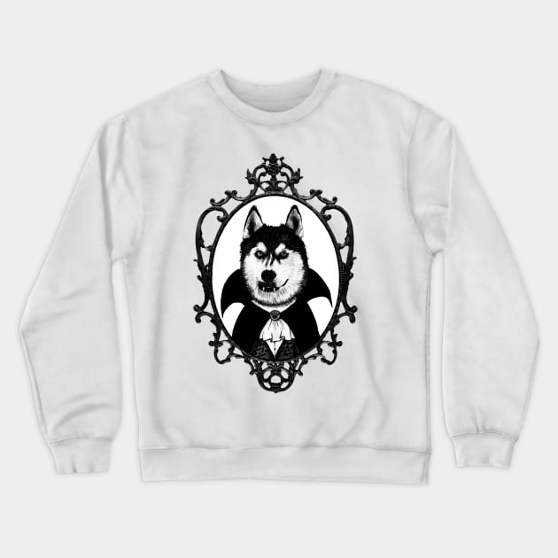 Count Dogula Crewneck Sweatshirt by Tasmin Bassett Art